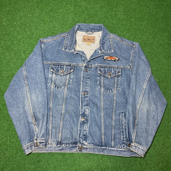 Harley-Davidson Other - 80s 90s Harley Davidson Denim Jean Biker Jacket rare vintage XXL 2XL motorcycle